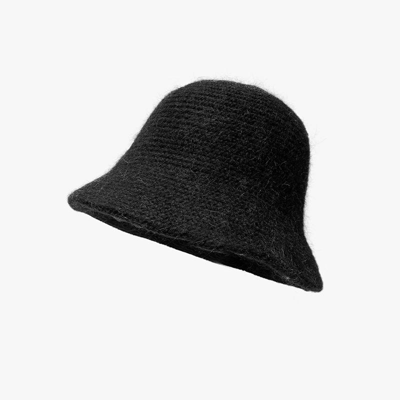 Women's Autumn and Winter Korean Version Versatile Wool Hat Cold Hat Winter Warm Ear Protection Big Head Bucket Hat
