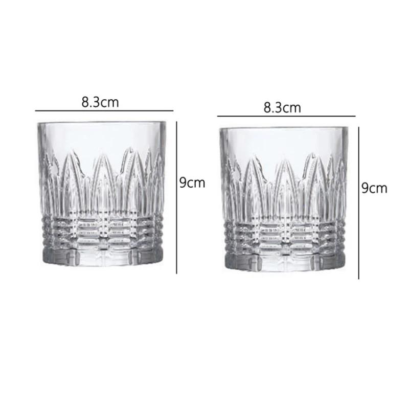 

310ml Whiskey Glass High End Cocktail Glass Luxury Creative Irregular Glass Cup Beverage Cold Drink Cups Coffee Mug Drinkware 2pcs