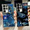 Ocean Whale Shark Soft Phone Case For Samsung Galaxy S26 Ultra S25 Edge S24 FE S23 Plus S22 S21 + S20 Plating Anti-Fall Fundas