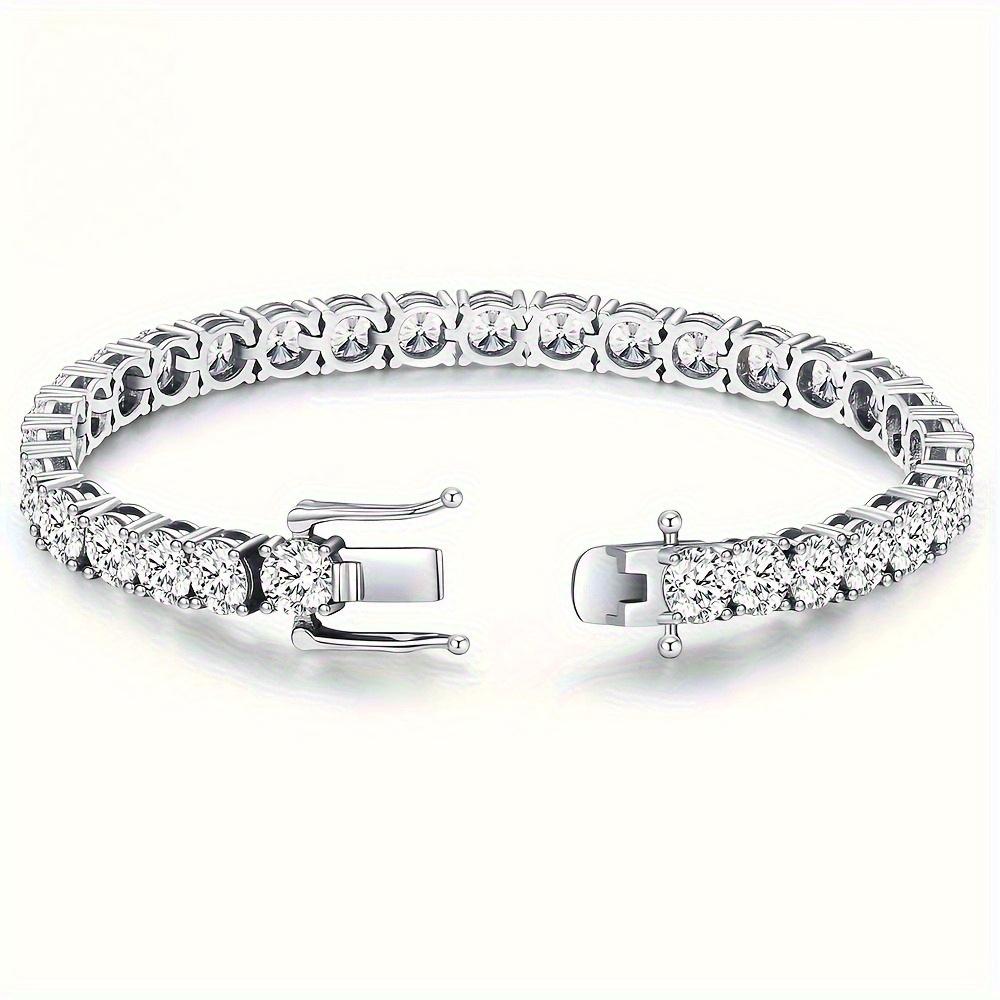 Tennis Chain Bracelet, Trendy Hip-hop Style, Men's Personalized Accessories, Fashionable and Versatile Accessories.