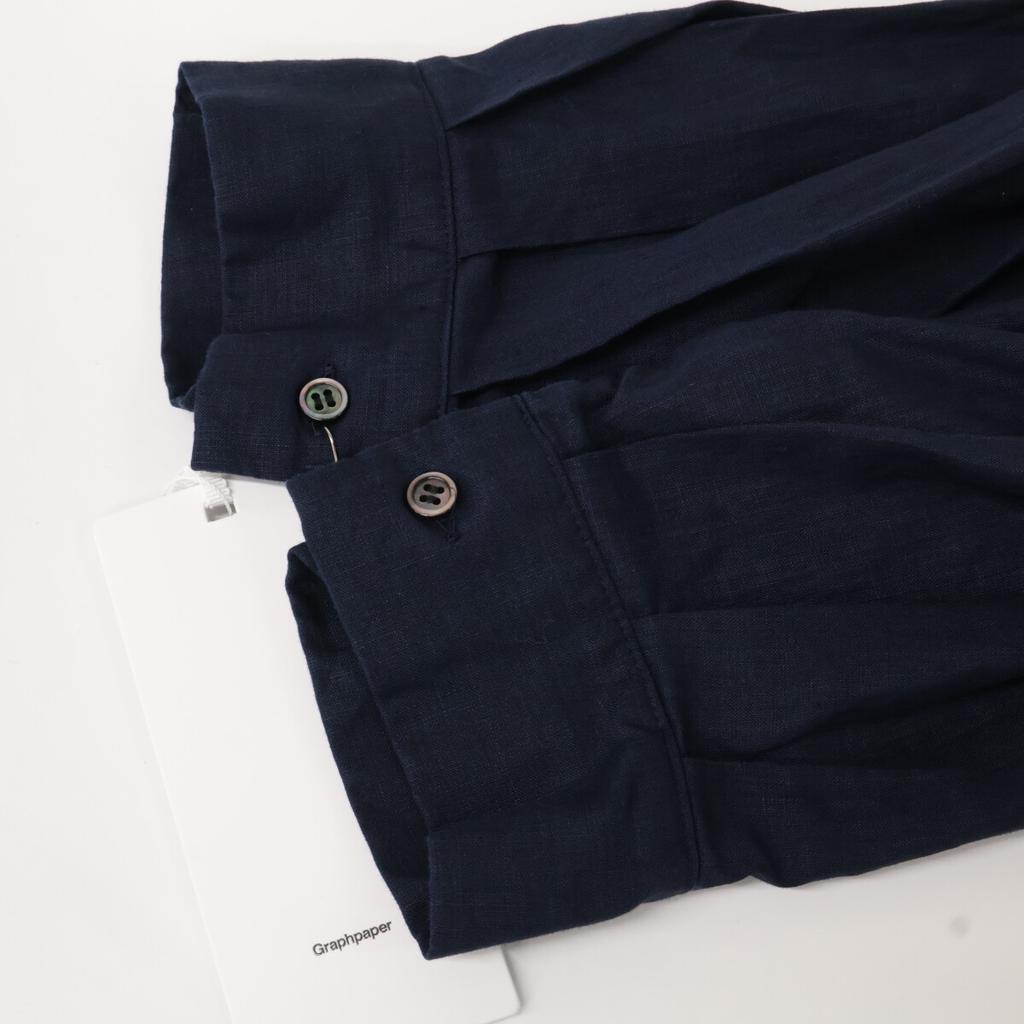 Graphpaper GL241-50277B Linen Smock Blouse / Linen Smock Blouse tops 00 NavyUsed