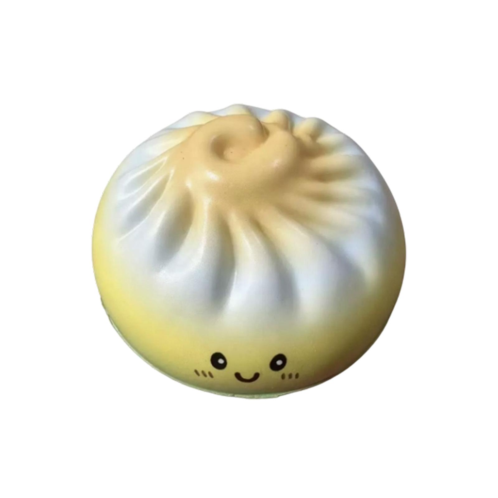 

Squishy Slow Rising Bun Stress Relief Toy with Steamer Basket Simulation Soft Squeeze Sensory Toy for Adults and Kids Durable Material One Size