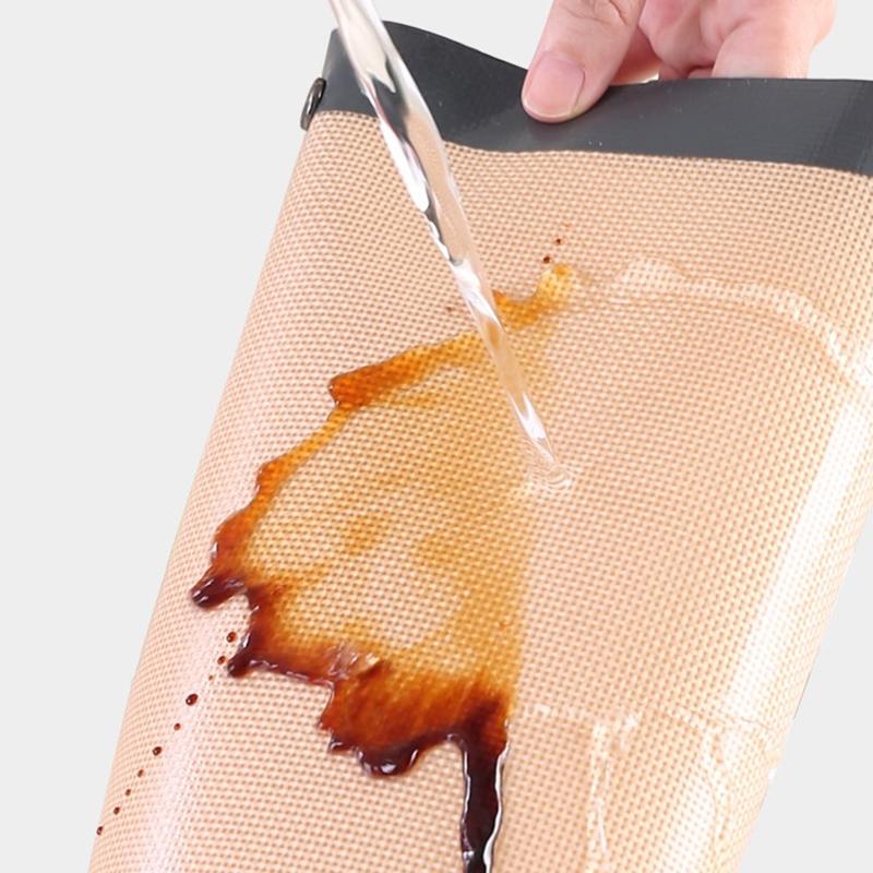 Leak Free Non-Stick Silicone Baking Mat Silicone Oven Liners With Button Reusable Food Safe Liners For Air Fryer Ovens Placemats