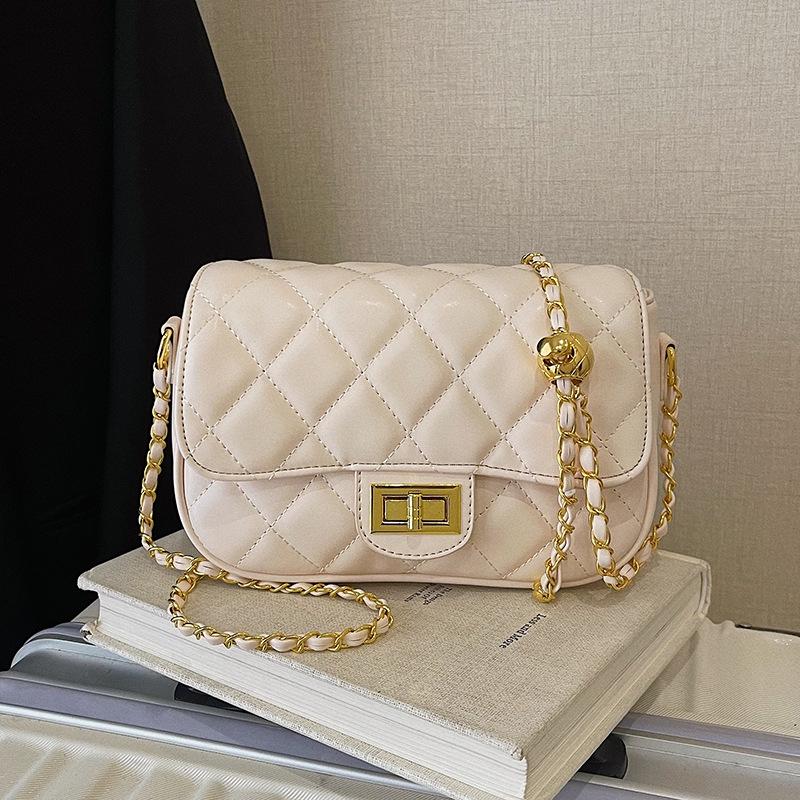 2025 Summer Mini Korean Chain Bag: Women's Quilted Embroidery Crossbody with Fragrant Style