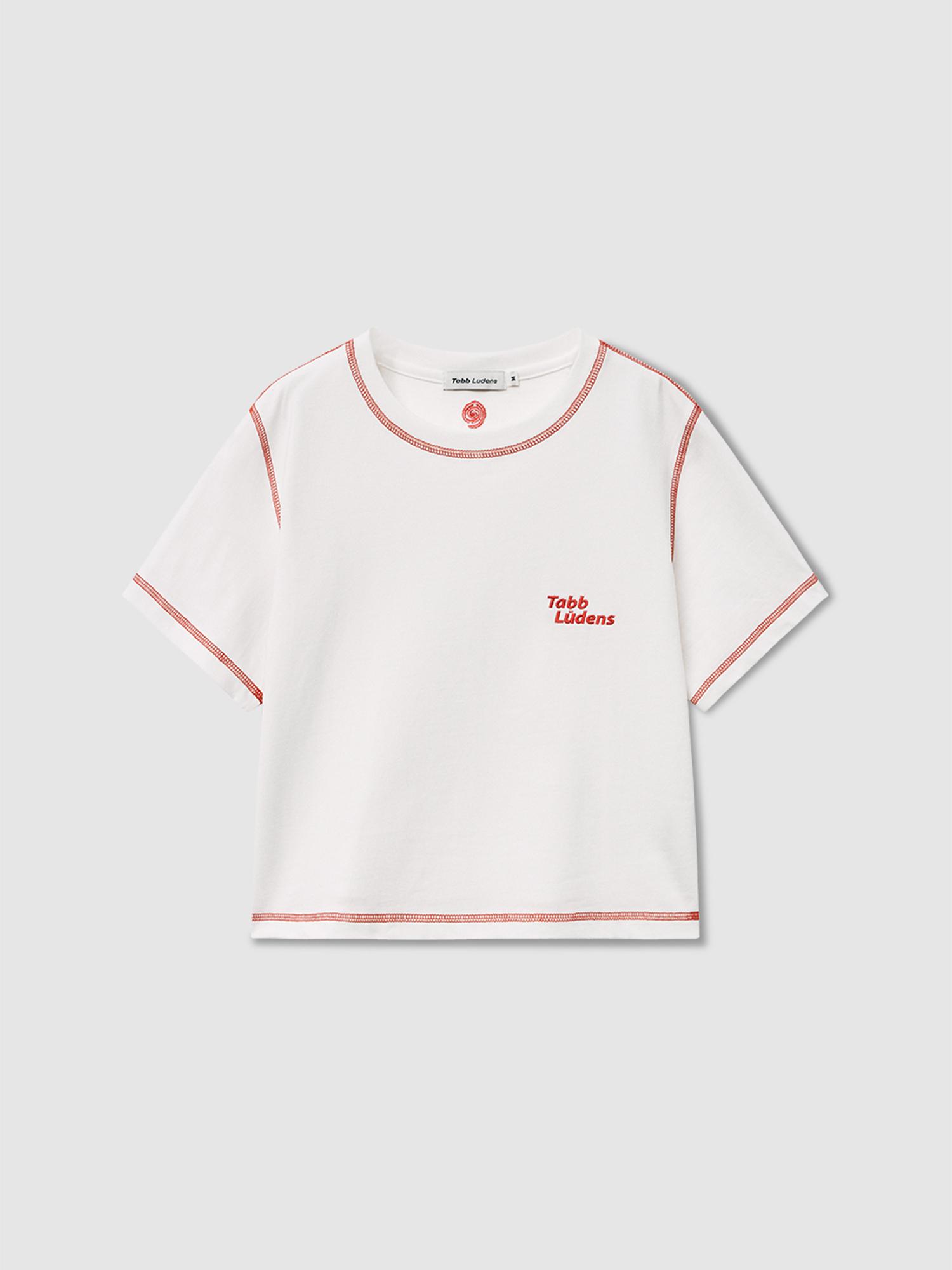 Tabrudens Wm_Orange Stitch Tee_Off White M