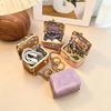 Polka Dot Leather Jewelry Bag Mini Small Item Bag Elegant Kiss Lock Coin Purse  Earphone