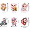 6Pcs Special Shape Pig Fridge Stickers Animal Diamond Art Magnets Decals Diamond Painting Fridge Magnet for Fridge Whiteboards