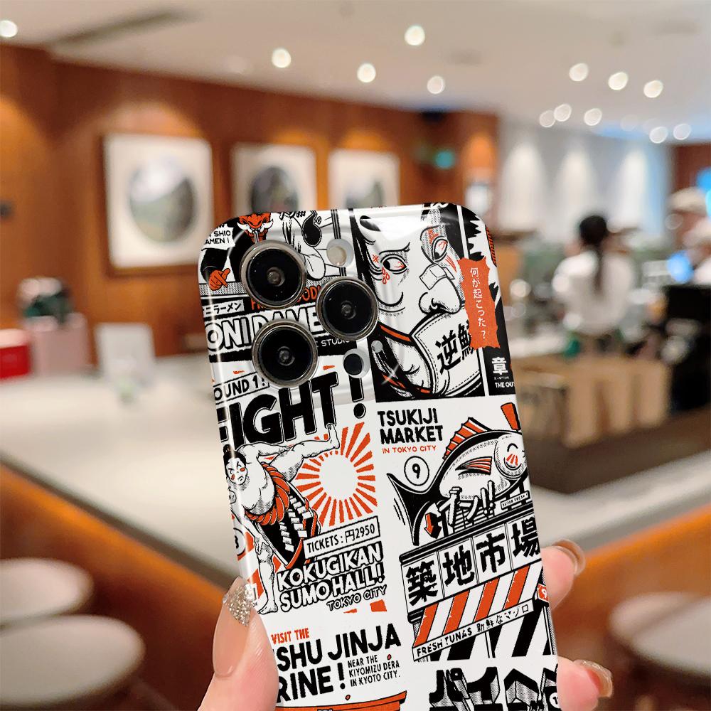 All-inclusive Film Handyhülle Cartoon Mode Design Hartschale Vollabdeckung Kameraschutzhülle für OPPO A60 A96 Reno12 Realme C53 C75