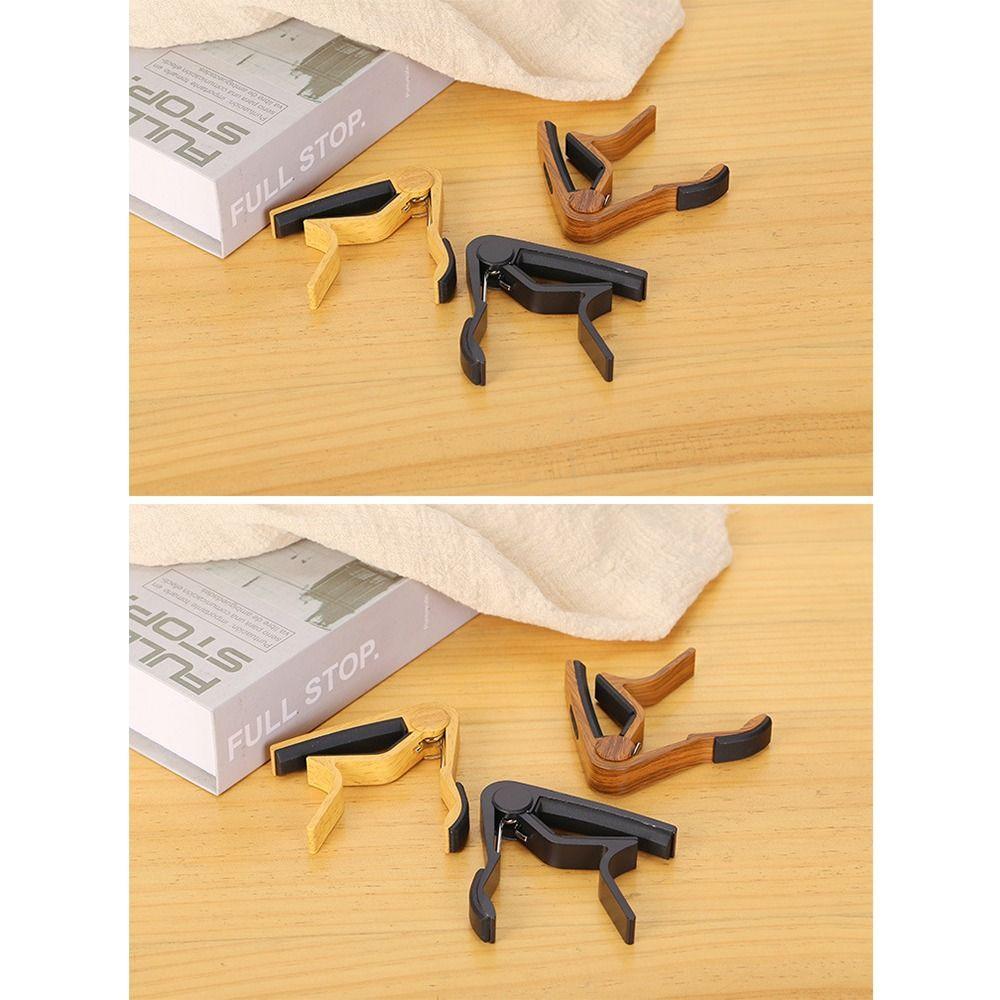 Stable Rubber Padded Guitar Capo Aluminum Zinc Zinc Alloy Guitar Pick Holder  Bass Guitar