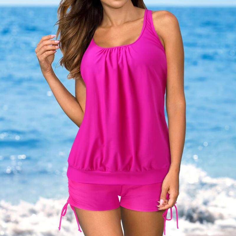 

New [Color] Swimsuit Loose Lantern Suit Large Size Women s Swimsuit S розы красного