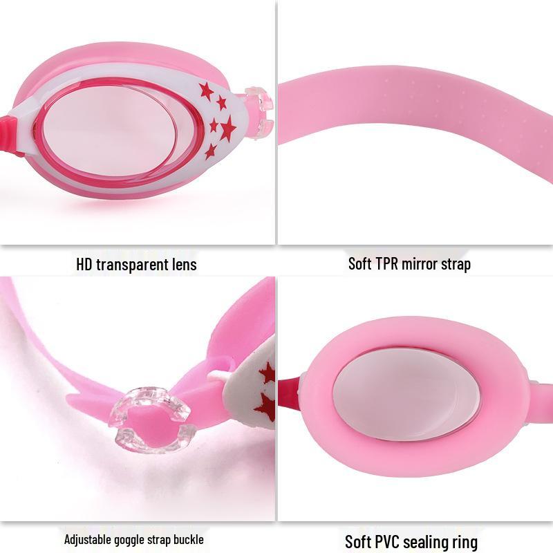 Children's Starfish Frame High-Definition Waterproof Swim Goggles, Boxed for Boys and Girls
