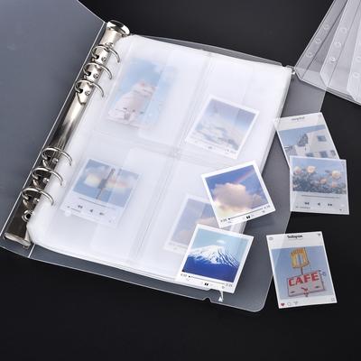A5 6-otworowy pasek do przechowywania klipsy foldery do scrapbookingu wykrojniki do przechowywania organizer na naklejki przechowywanie przezroczysta torba książka broszura