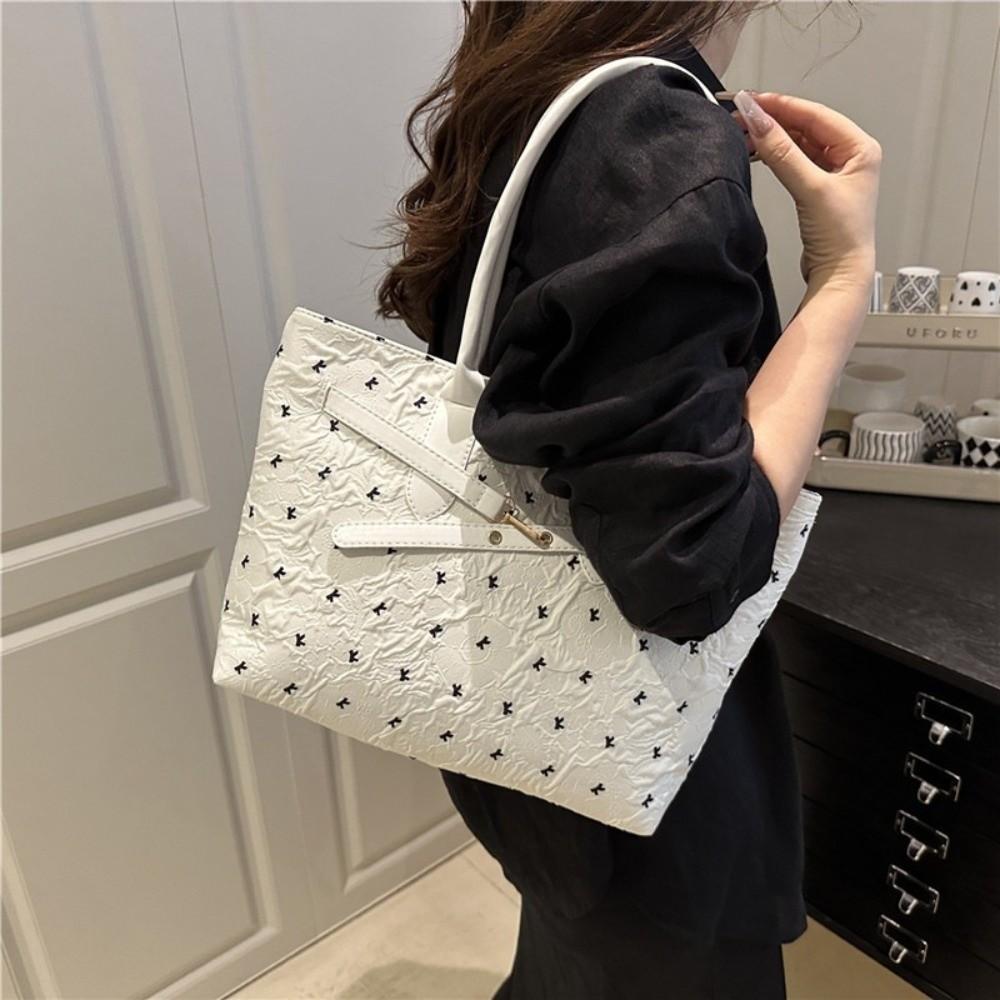 Y2k Bow Shoulder Bag Versatile Commuting Bag Trendy Women Tote Bag  Female