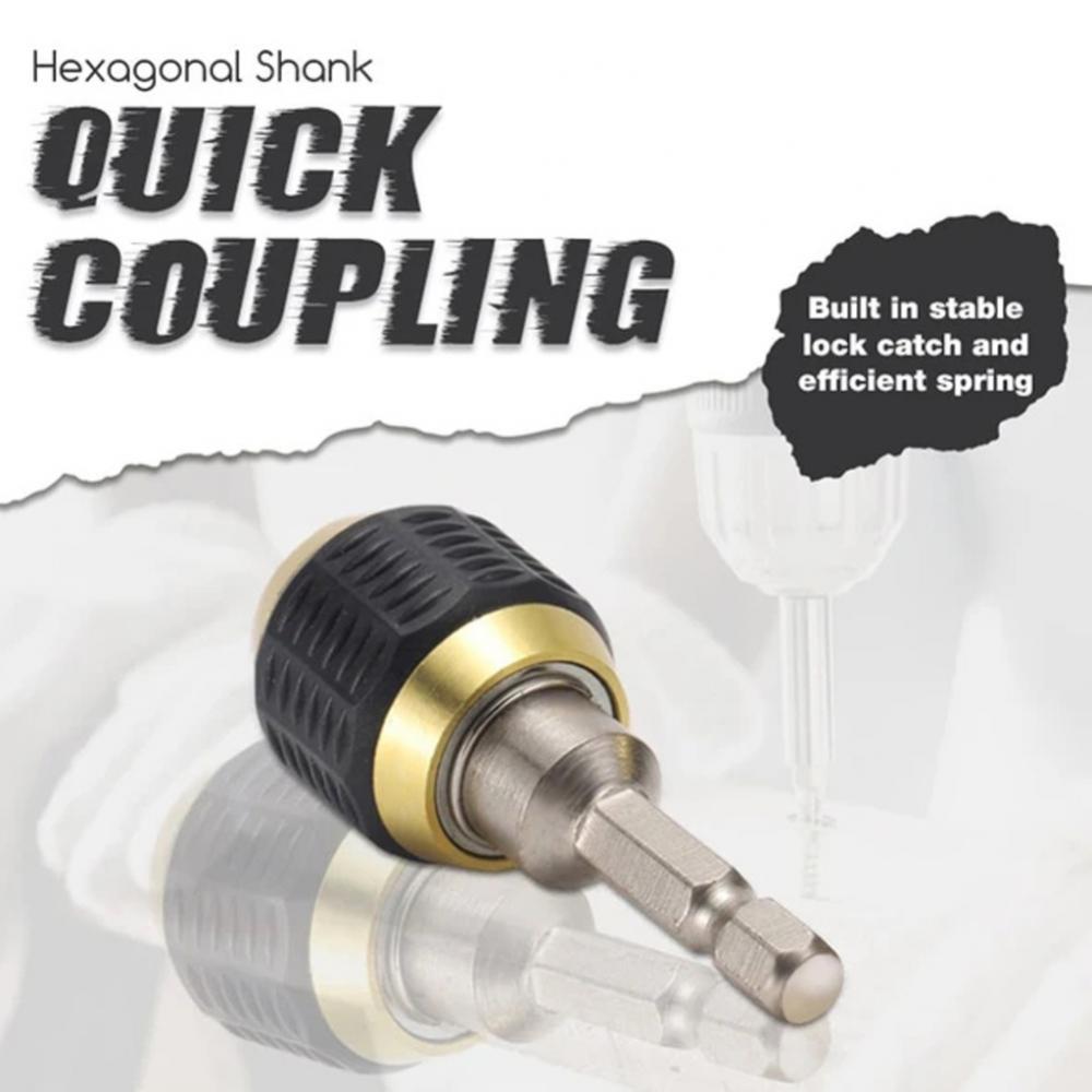 50mm Keyless Drill Chuck Screwdriver Impact Driver Adaptor 1/4'' Hexagonal Shank Quick Coupling Convertor Adapter Power Tools