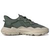 Adidas Originals Ozweego Leather Comfortable Trendy Sports Slip-Resistant Durable Low-Top Lifestyle Casual Shoes Unisex Casual Shoes Green Gray FZ5631