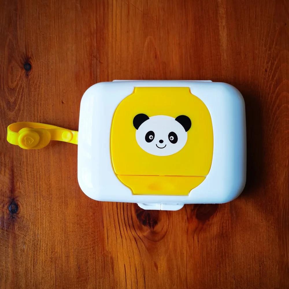 Pojemnik na chusteczki dla niemowląt Pudełko na mokre chusteczki Dozownik na wózek Przenośne Wieko na sznurku Zakryte pudełka na chusteczki