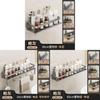 Wall Mount Bathroom Shelf With Suction Cups And Space Aluminum For Vanity Storage