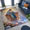 HD Faith Virgin Mary Jesus Blessed Rug Carpet for Bedroom Living Room Sofa Home Doormat Decor,Kids Play Non-slip Floor Mat