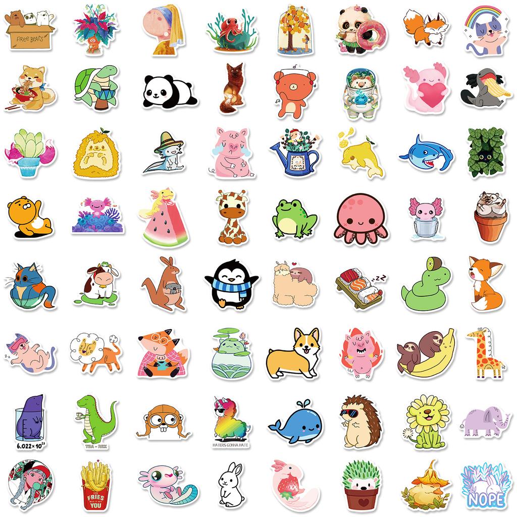 Small Animal Stickers, Cartoons, Cute Salamanders, Small Animals, Series Stickers