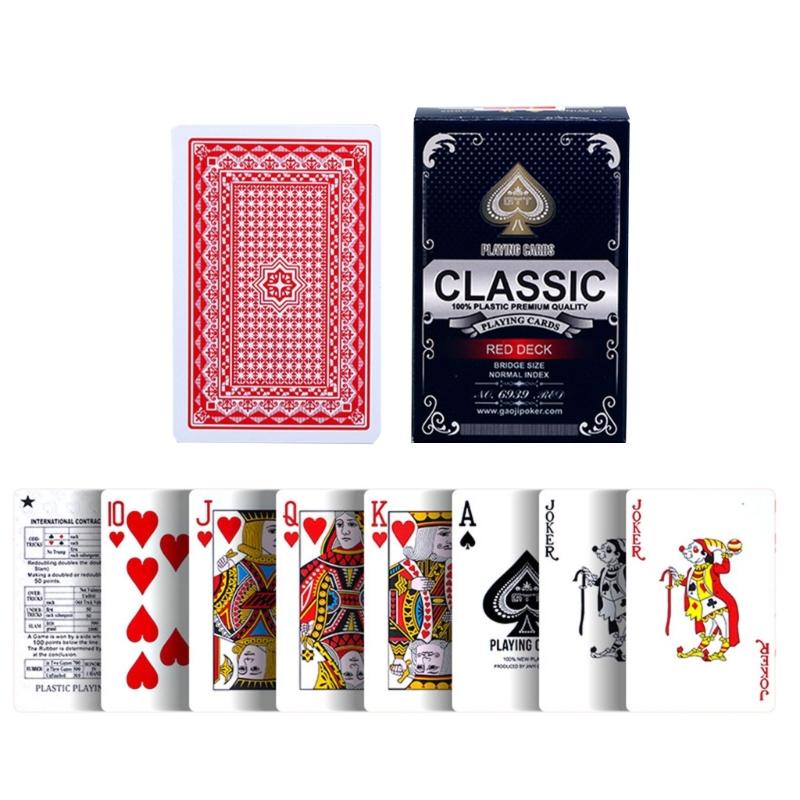 PVC Waterproofs Film Playing Card Plastic Playing Card Board Games Poker Card Practical Gift for Adults and Seniors