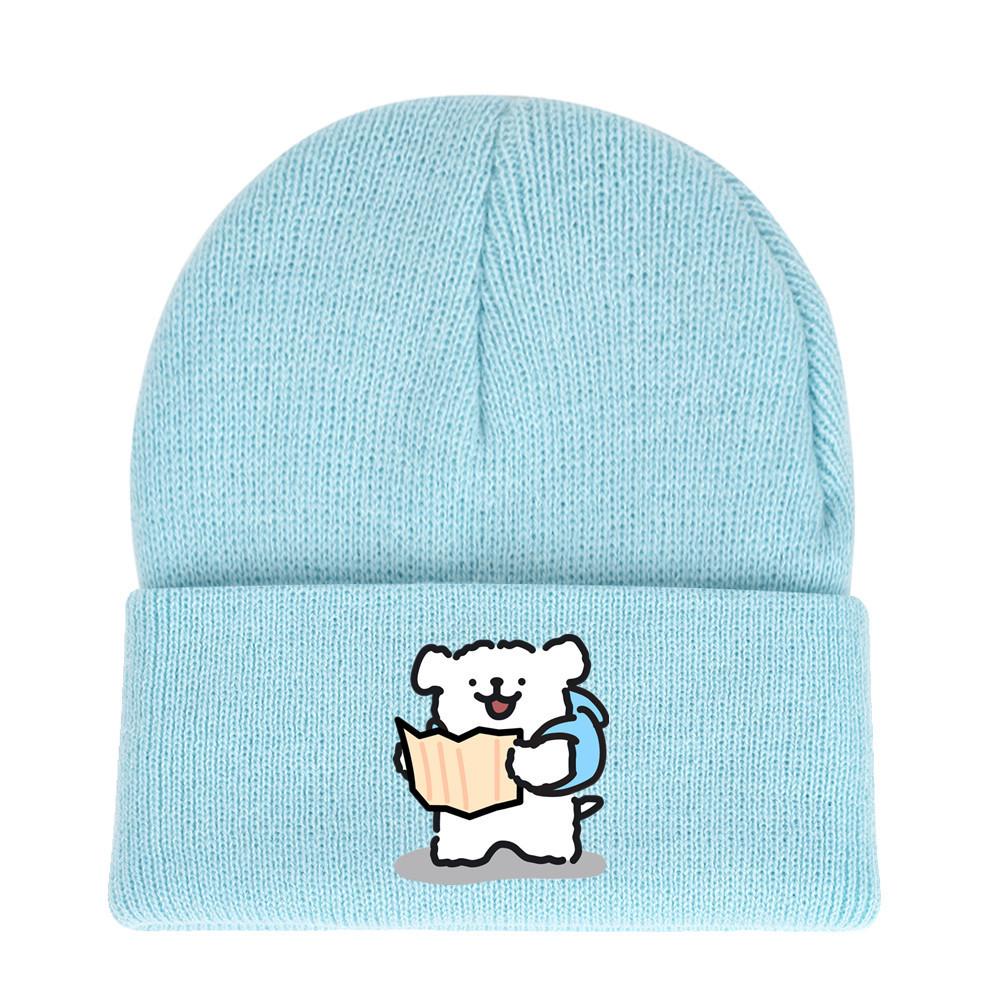 Winter Maltese Knit Hat With Printed Design For Men Women Casual Weather Cold