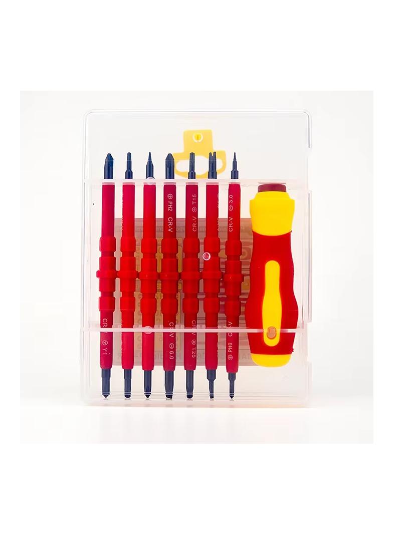 

Набор инструментов для ремонта электрика 13 шт. 1000 В сменные изолированные отвертки с магнитными шлицевыми битами