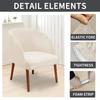 1/2/4/6PC Velvet Armchair Cover Elastic Dining Chair Cover Stretch Accent Curved Armrest Seat Slipcover for Hotel Wedding Office