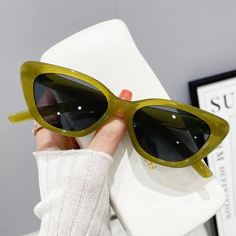 Fashion Sunglasses Woman Brand Designer Vintage Triangular Cat Eye Glasses  Outdoors Sunshade Eyewear UV400