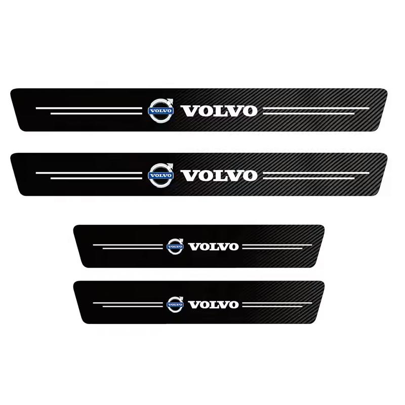 Auto Drempelstickers Koolstofvezel Textuur Deurstijl Strip Voor Volvo XC90 XC60 V50 S60 V70 V60 V40 S90 olestar AWD XC40 S80 T6