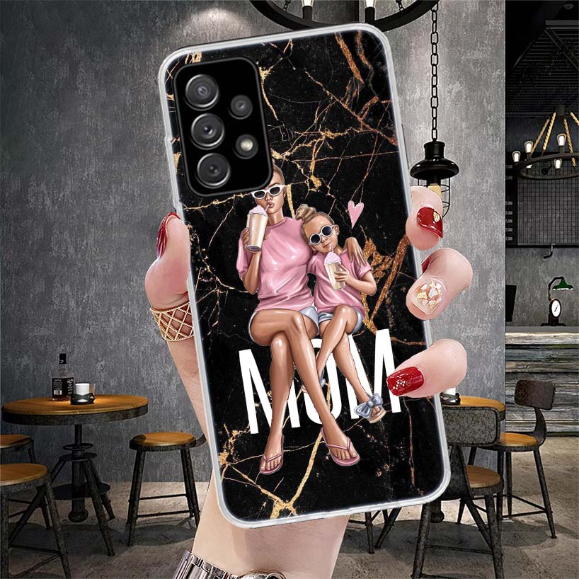 Mom Baby Love Girl Soft Phone Case For Samsung Galaxy S22 S23 S24 S25 Edge S26 Ultra S20 FE S21 Plus + Fundas Coque Galaxy S20 S