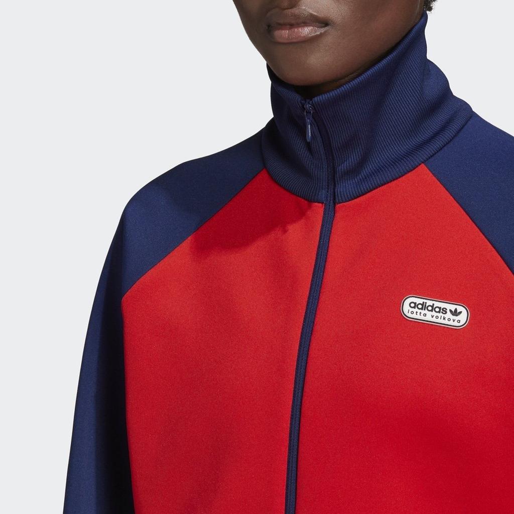 adidas Originals X Lotta Volkova Color Block Fashion Minimalist Versatile Jacket Women Jackets Red FT5868