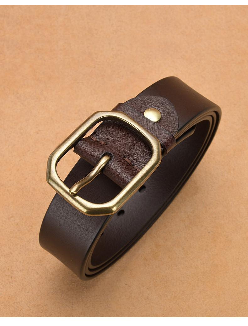 

Leather Needle Mens Buckle Waistband Fashionable And Versatile Casual Business And кавовий