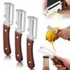 3 Piece Stainless Steel Peeler Set with Ergonomic Plastic Handles for Fruit and Vegetable Preparation and Kitchen Use