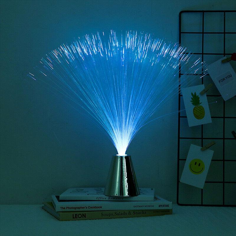 Multicolor Led Fiber Optic Light Night Lamp Christmas Wedding Holiday Home Decor