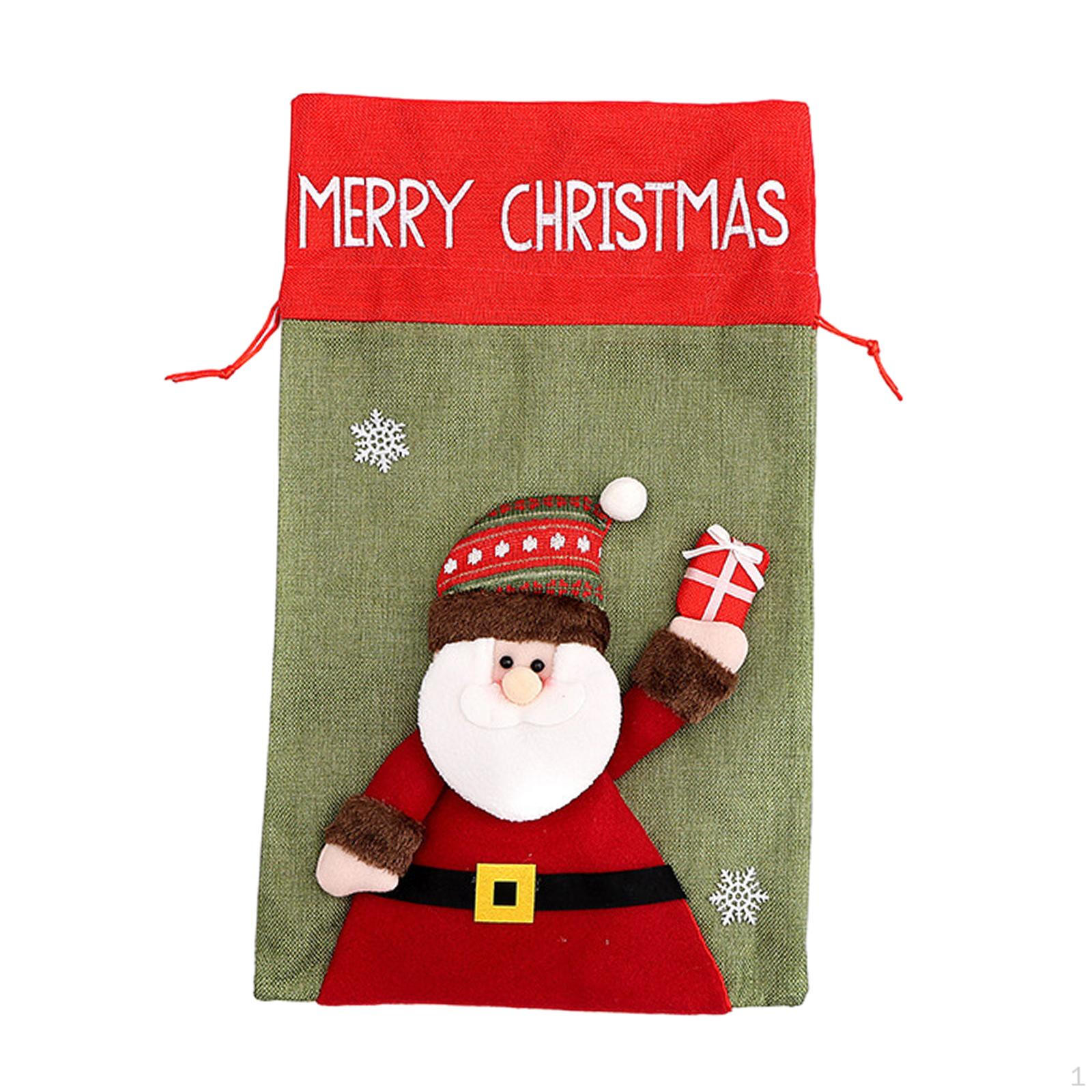 

Рождественские сумки на шнурке, подарочные мешки для упаковки рождественских праздников