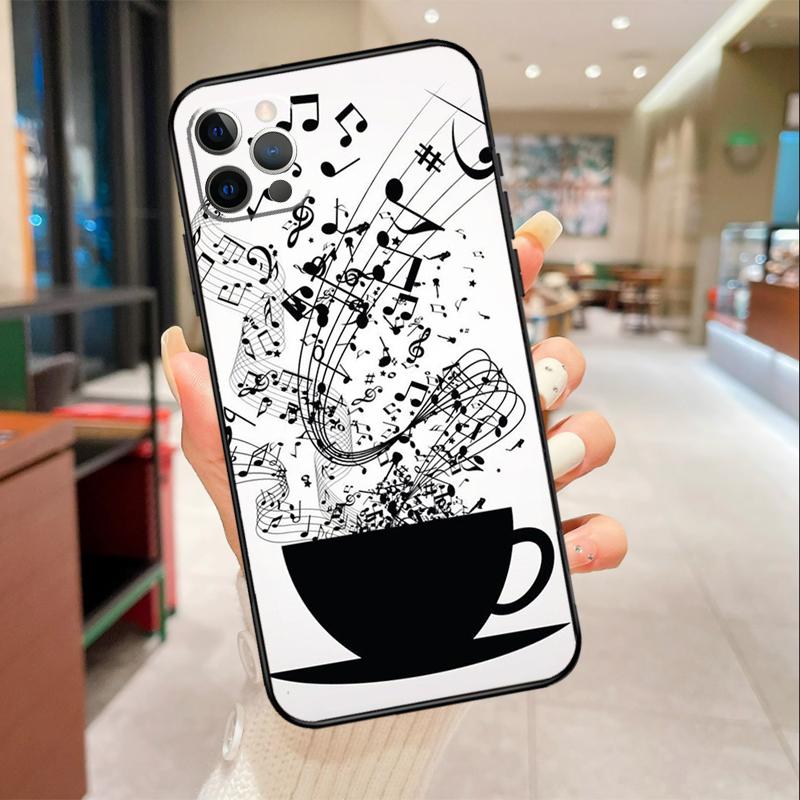 Musical Music Note Phone Case For iPhone 17 Air 16 15 13 11 12 14 Pro Max mini 15 16 Plus 16e Protective Cover