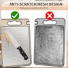304 Food-grade Stainless Steel Cutting Board with Double-sided Anti-slip and Scratch-resistant Mesh Design.