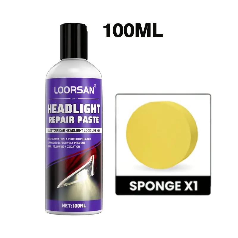

Профессиональная полировальная паста для фар автомобиля, простой в использовании набор для ухода за фарами, восстанавливает окисленные, пожелтевшие и помутневшие фары автомобиля