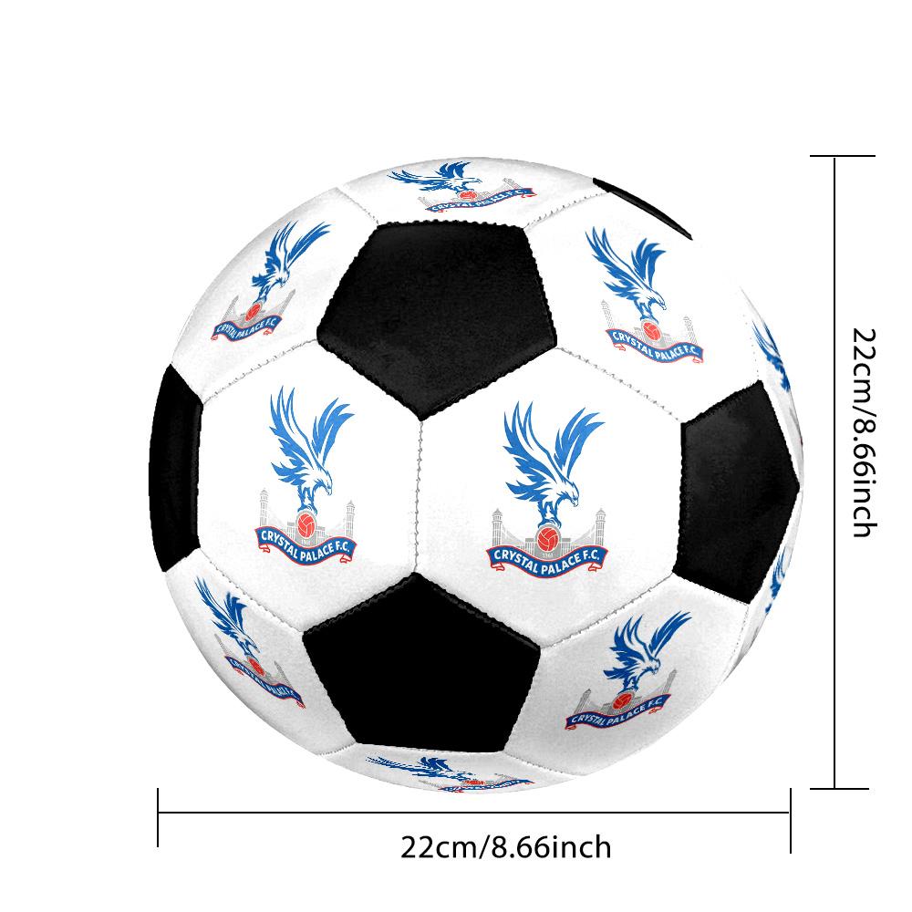 Pallone da Calcio Crystal Palace F.C Colorato Per Tutte le Età Cucito a Macchina PVC Pronto per la Competizione Resistente Alto Rimbalzo.TAGLIA5