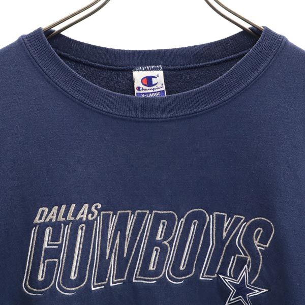 Champion 90s Old Long Sleeve Sweat Trainer XL Navy System Men's Used