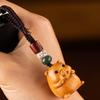 Sandalwood Zodiac Keychain: Rat, Ox, Tiger, Rabbit, Snake, Horse, Sheep, Monkey, Rooster, Dog, Pig, Dragon Car Pendant