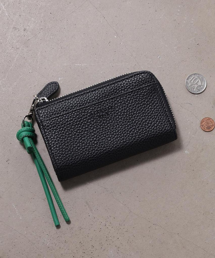 Altro Rose Black Fragment Case for Slim Card Case with Card Coin Commuter Pass IC Card Key Key Women, Wallet, Small, Mini, Slim, Slots, Purse, Slot,