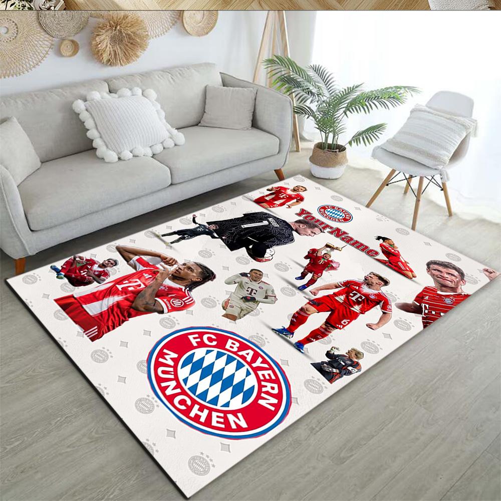 Bayern Munich Customize Your Name Floor Rug Office Rug Suitable for Entryway Balcony Kitchen Hallway Antislip Carpet Office home decor