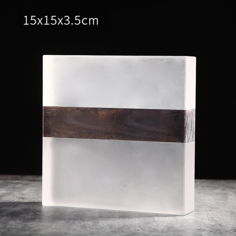 

Customized Creative Walnut Wood Crystal Trophy, Competition Awards Souvenir Decor, Can be engraved, Outstanding Staff Medal, 1Pc