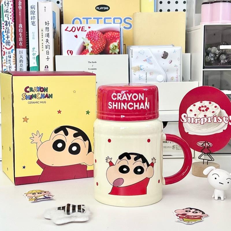 

High-value cute kettle ceramic mug with lid for girls birthday gifts and girlfriends souvenirs 401-500ml