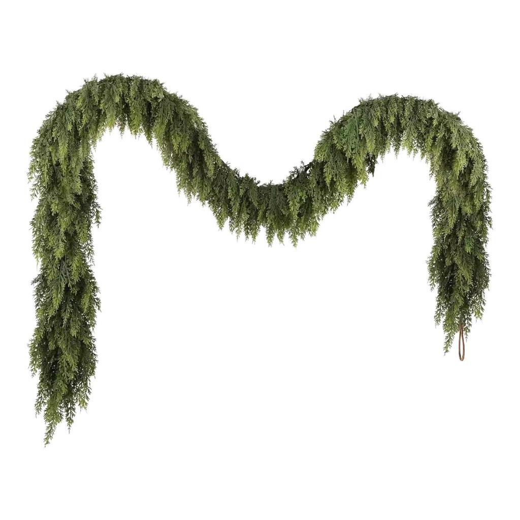 Artificial Garland Lightweight Soft Xmas Decor Christmas Decor Christmas Garland for Staircase Holiday Season Party Supplies