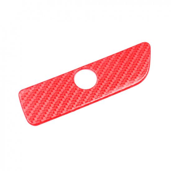 Co-Pilot Storage Box Handle Frame Trim For Ford Explorer 13-19 Red Carbon Fiber