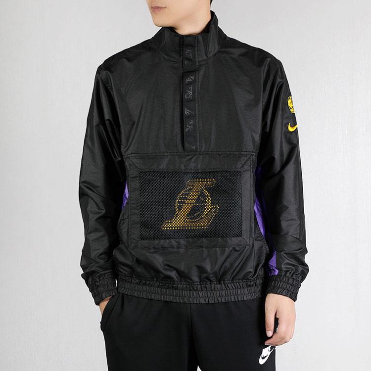 Nike Leichte NBA Los Angeles Lakers Sportjacke Herren Jacke Schwarz CJ7115-010