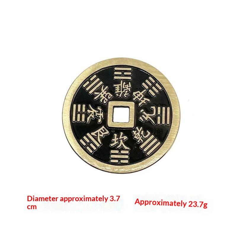 Solid Brass Chinese Feng Shui Lucky Coins With Engraved Patterns For Home Decor Collection Gifting