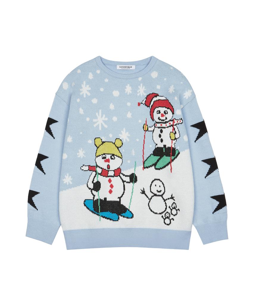LUVISTRUE Xm Lets Go Skiing Knit(Sky Blue)